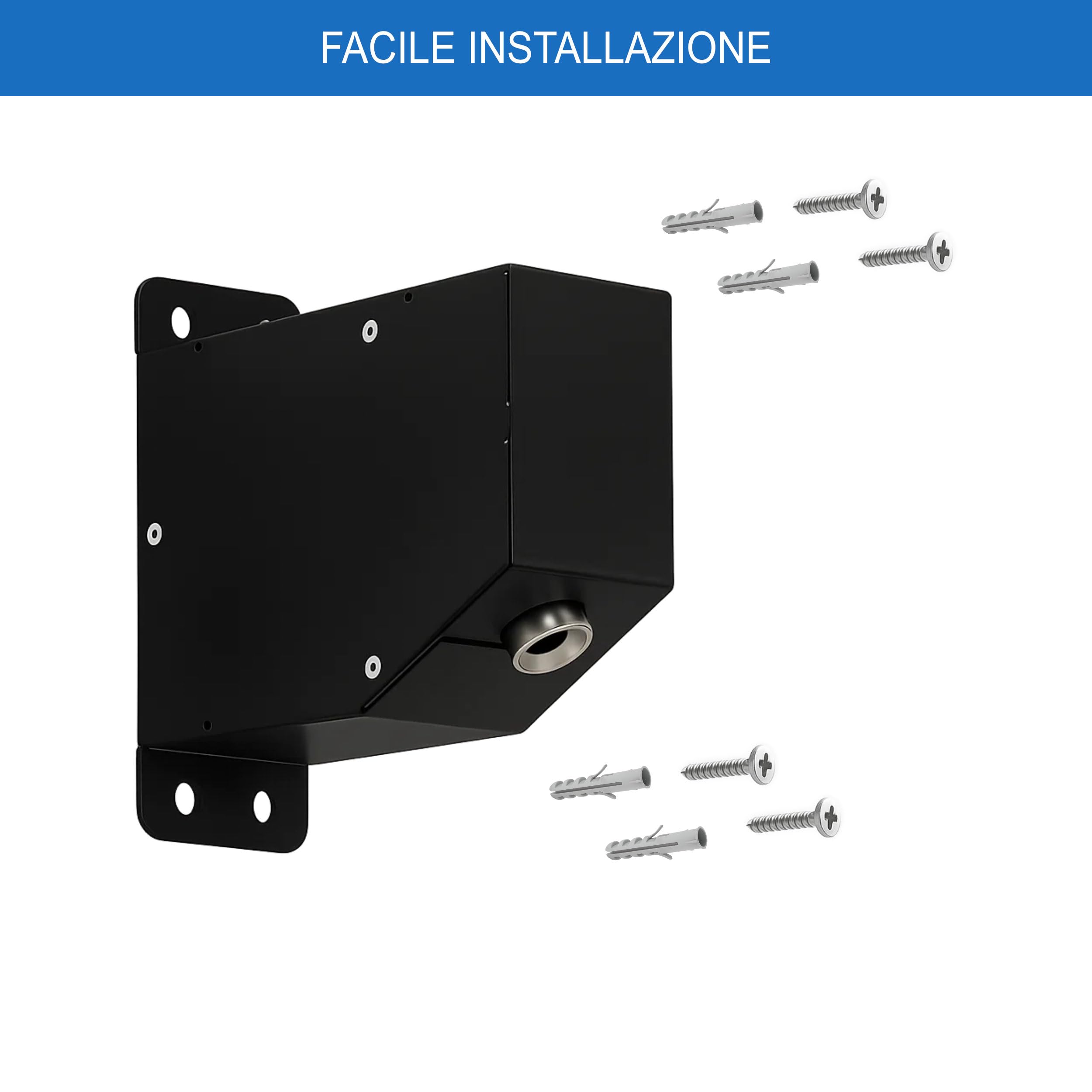 Supporto per cavo automatico di tipo 2 retrattile • Supporto da parete per cavo di ricarica con alloggiamento in acciaio • Ideale per uso esterno