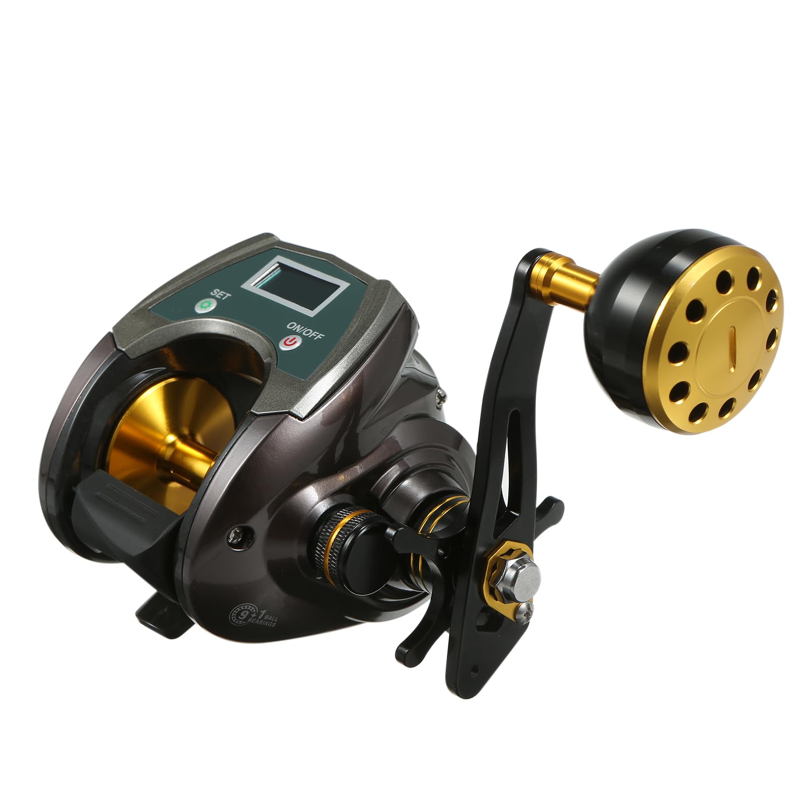 Mulinello baitcasting ricaricabile USB fibra di carbonio 9 + 1BB Mulinello pesca ad alta velocità 6.4: 1 Rapporto di trasmissione frenante magnetico