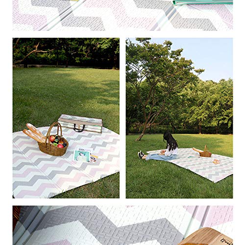 Premium Portable Waterproof Camping Picnic Beach Foam Play Mat For Indoor, Outdoor Activity - Folding Portable Playmat For Baby Toddlers (Peach Pink) #TOP1