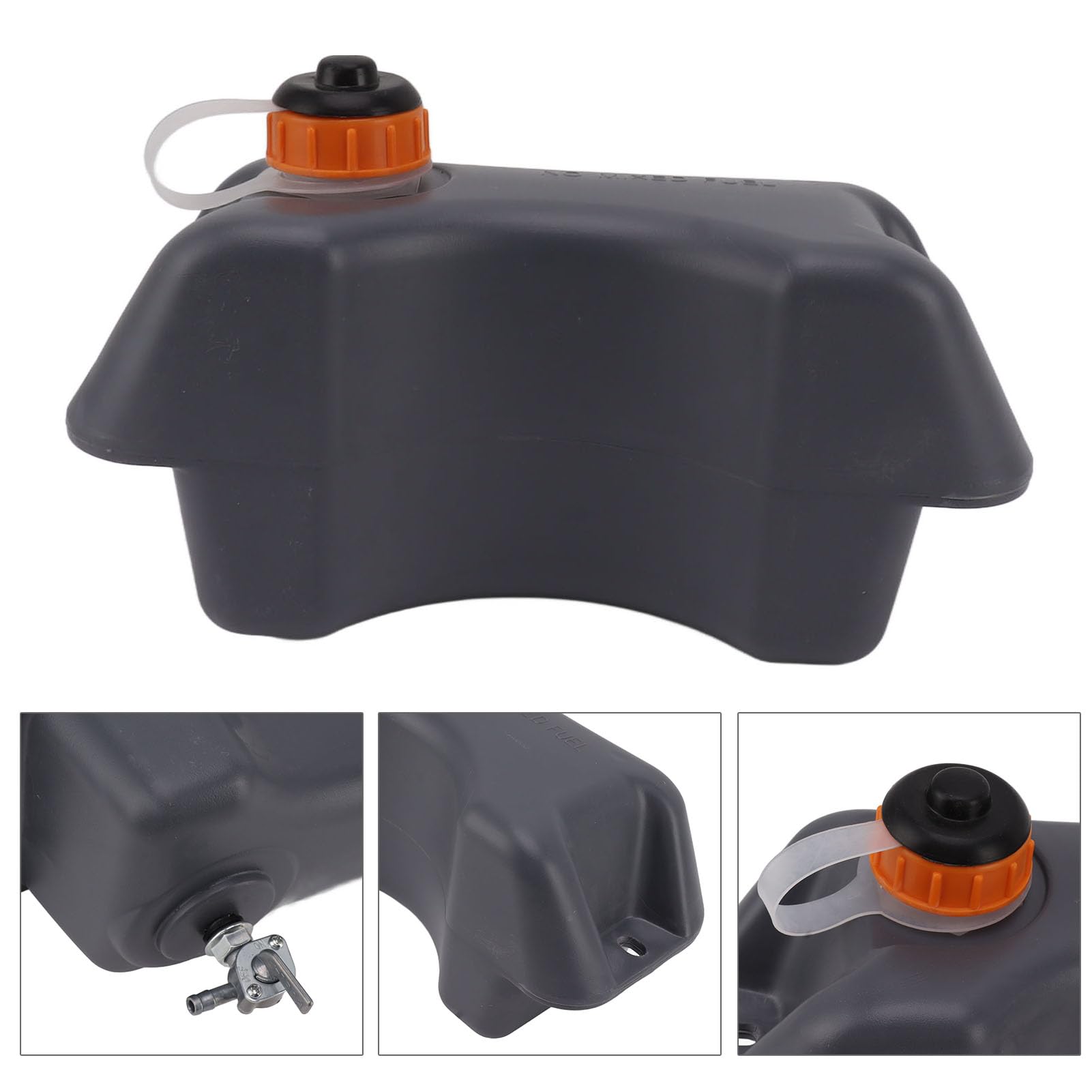 Zerodis Kraftstofftank für Rasenmäher, Benzinbehälter aus Kunststoff, Ersatzteil für MIKASA MT72 Robin EH12-2 Motor, Robustes Reservoir mit hoher Härte