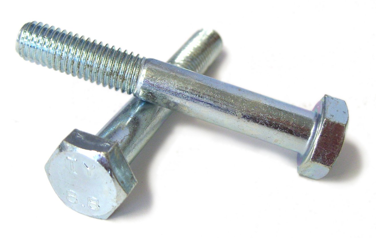 M7 x 1 Metric Hex Head Bolts, 8.8 Grade High Tensile Steel, DIN931, Part Threaded (5, M7 X 50)
