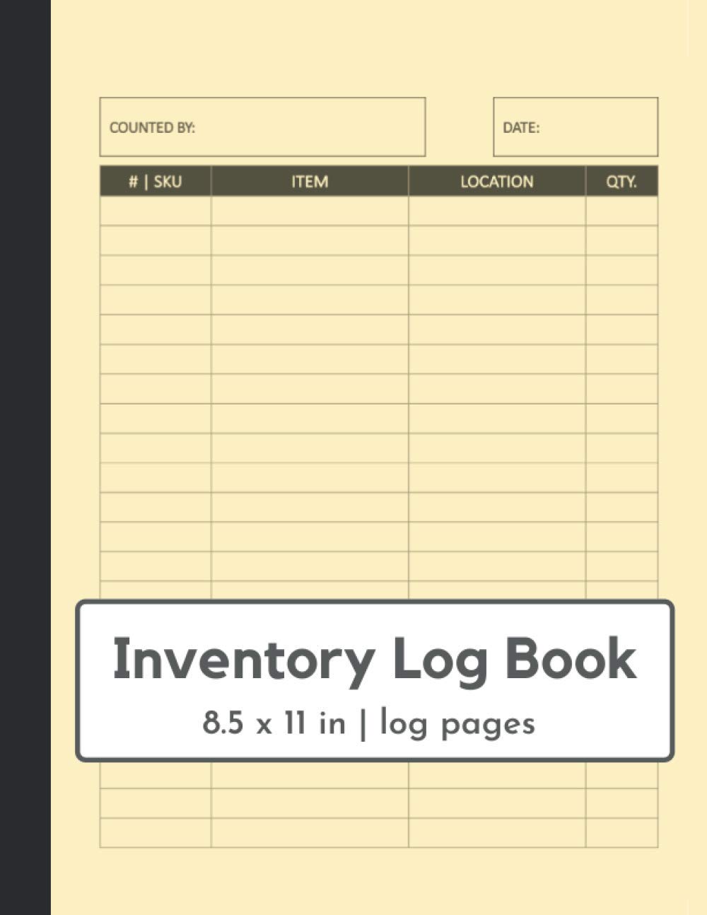Large Inventory Log Book and Tracker: A large inventory log and inventory tracker notebook for business | 8.5 x 11 in logbook with inventory spreadsheet pages