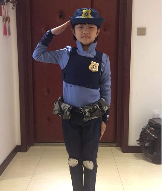Amazon ハロウィン 警察官 コスプレ ズートピア ジュディ コスチューム バニーガール クリスマス ハロウィン イベント仮装 耳付きウサギ衣装 Xs 子供 コスプレ 仮装 通販