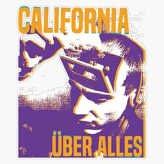 california uber alles Window Water Bottle Bumper Sticker Decal 5"