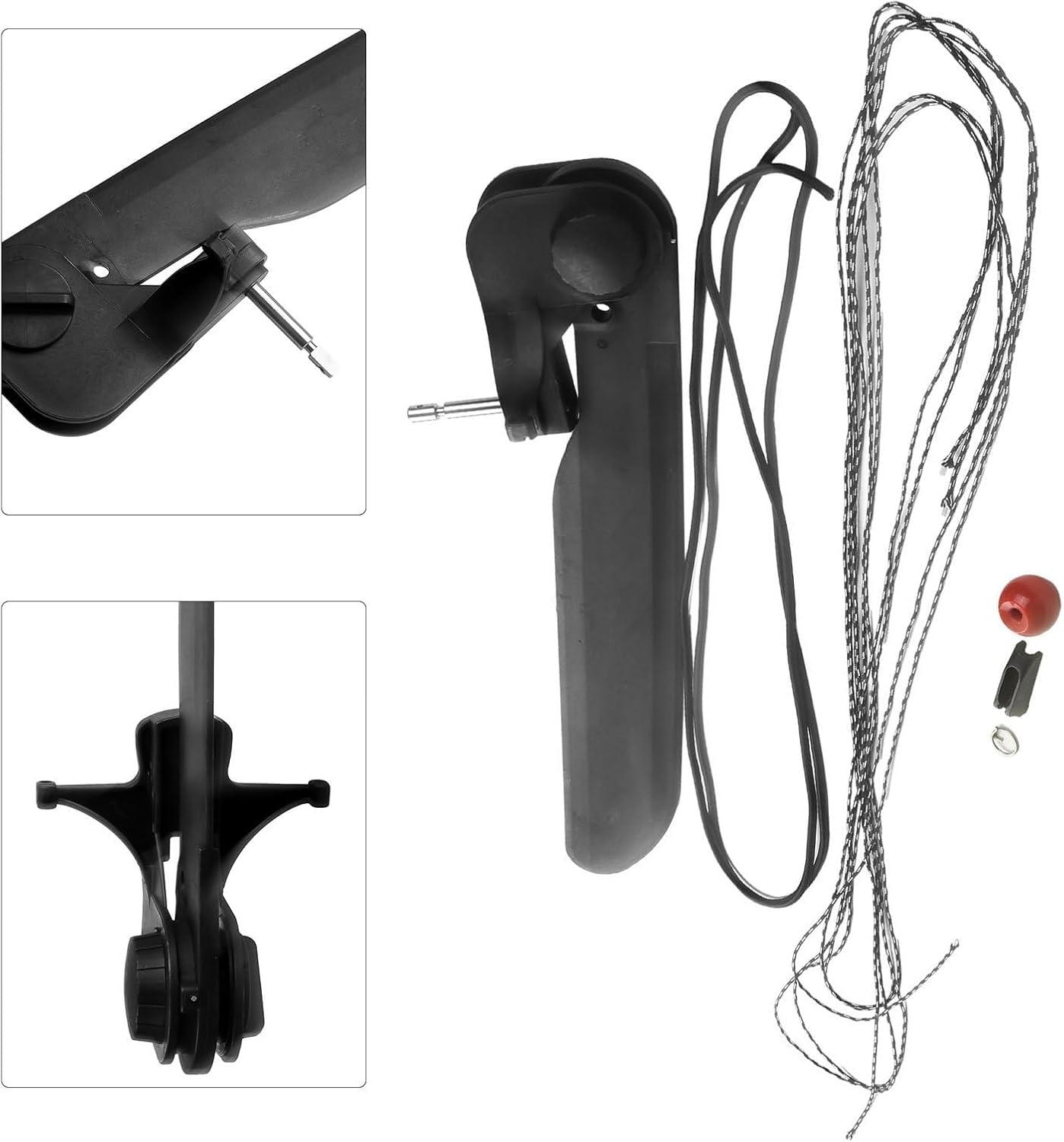 Kayak Trolling Motor Rudder, Foot Control Canoe Rudder Kit, Fishing Watercraft Canoe Boat Steering System with Control Line Kit for Kayak Accessories Fishing Boat, Canoeing