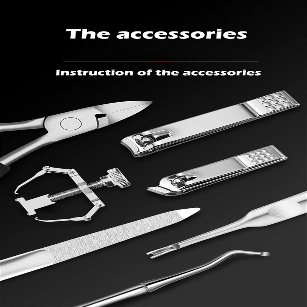 Generico Set di Manicure Set di Pedicure Set Strumenti per Unghie Attrezzi Kit taglierini a Forbici Professionali in Acciaio Inossidabile/Come Mostrato/Dimensione