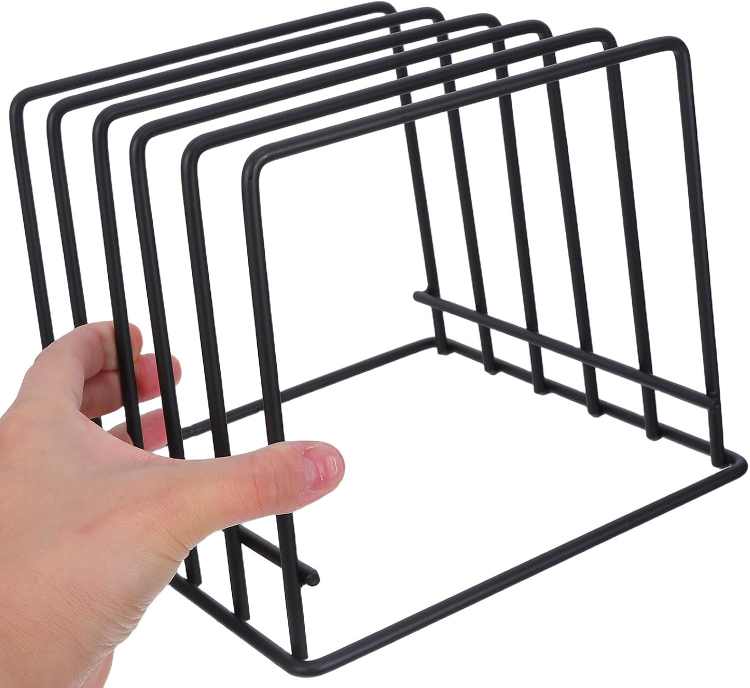 Cutting Board Holder Rack Iron Black for Kitchen Organization