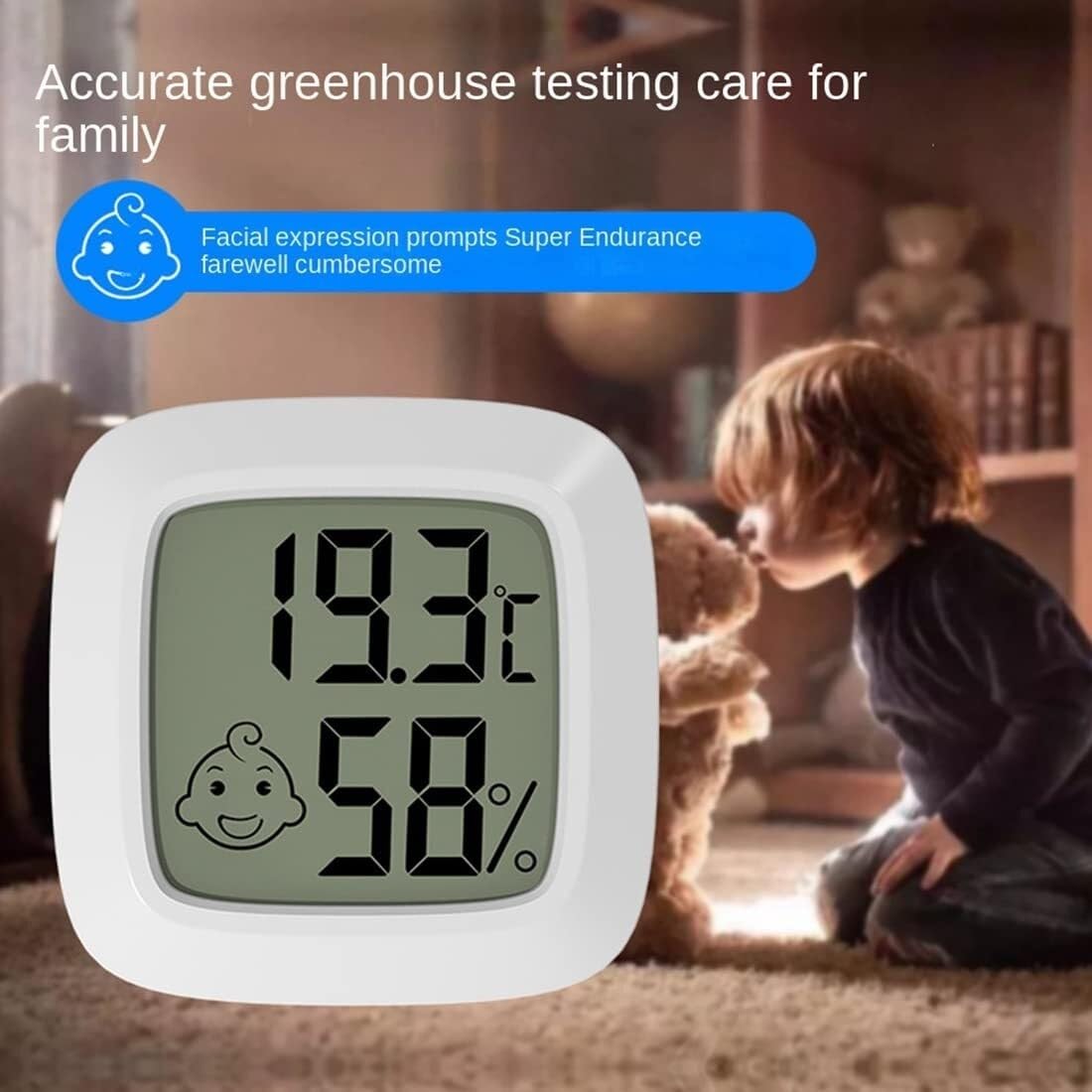 Cyfrowy higrometr LCD, termometr, elektroniczny miernik temperatury i wilgotności do użytku wewnętrznego