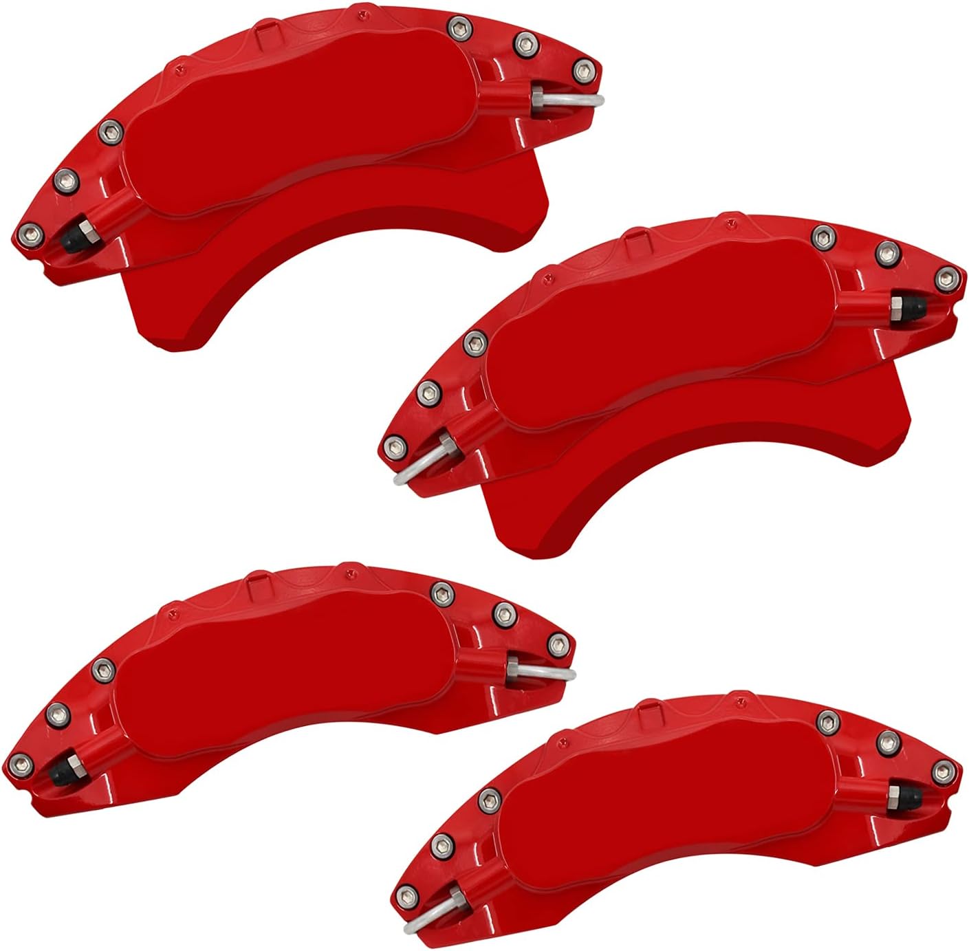 AOOA Aluminum Brake Disc Red with White Character Caliper Covers Fits 2017-2020 Toyota 86/ Subaru BRZ Limited/Premium 2013-2025 (set of 4)