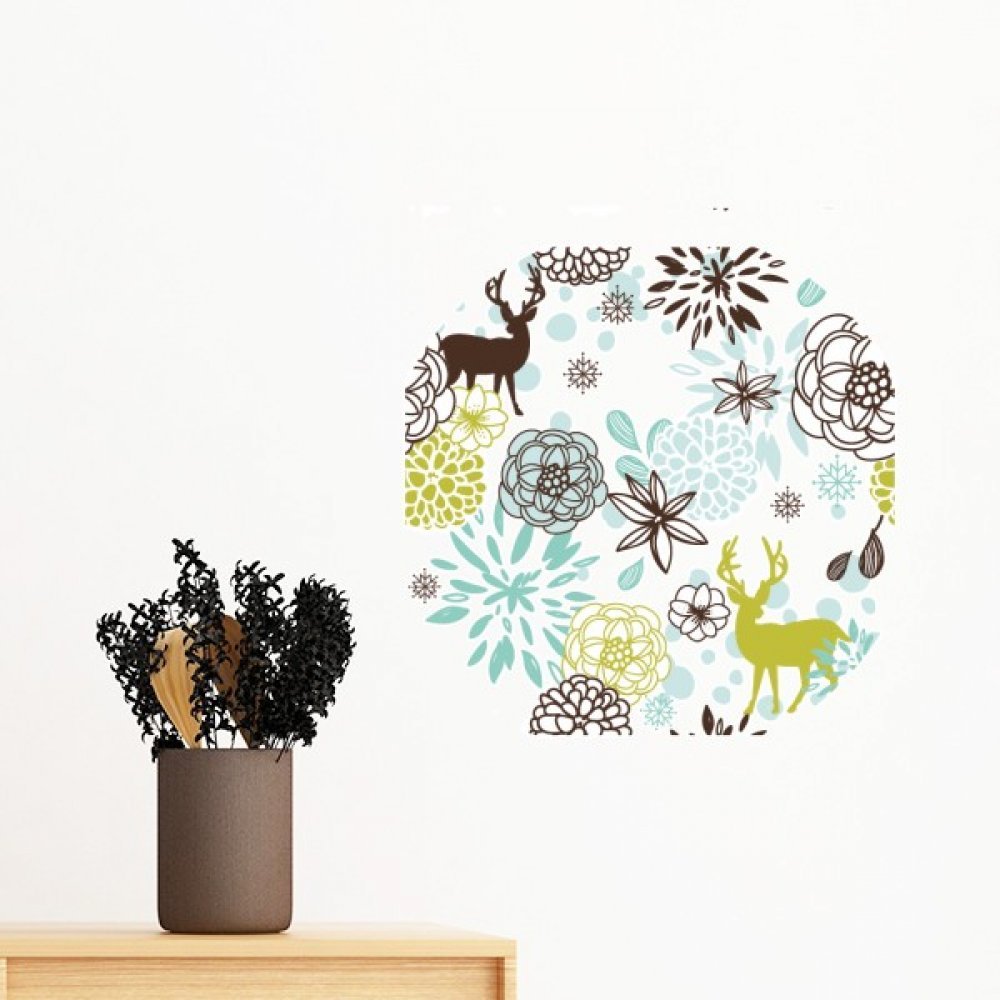 Stickers mural animal et papier peint Noël DIY pour chambre
