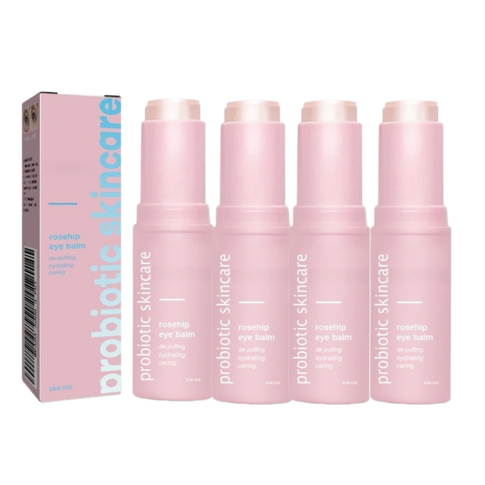 Rosehip Eye Stick, przeciwstarzeniowy krem pod oczy, odświeżający balsam do oczu, przeciw cieniu i obrzękom, nawilżający patyczek do oczu dla cienkich linii, pielęgnacja zmarszczek