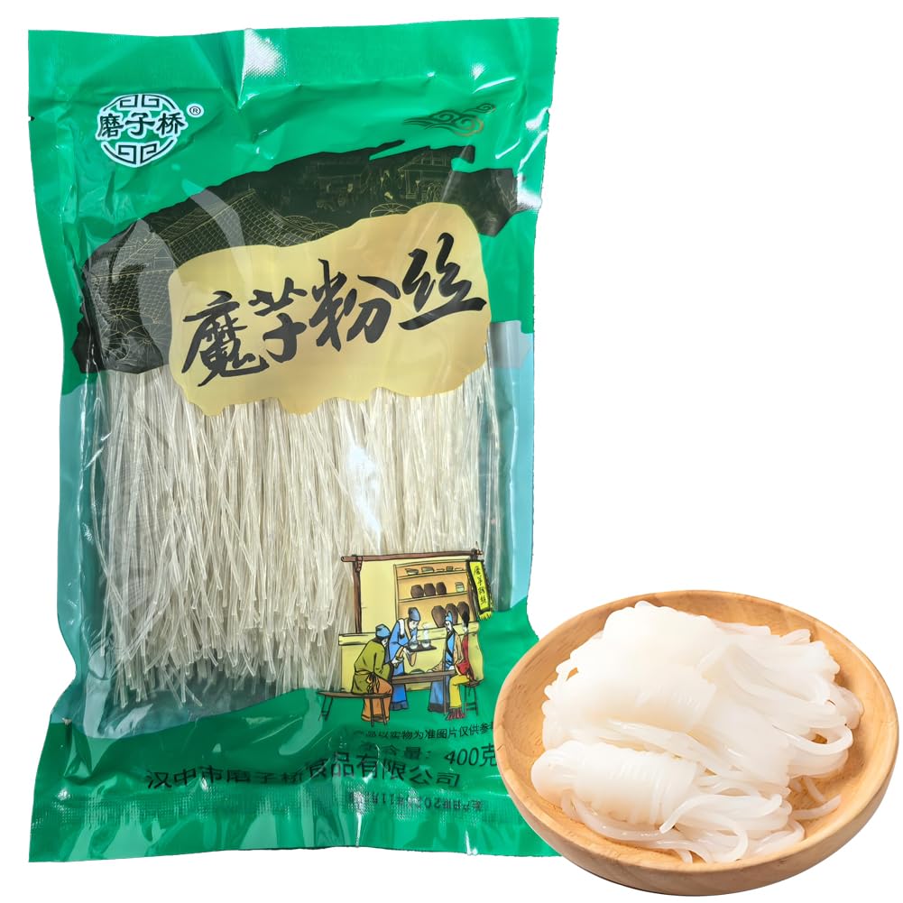 DAMAICHUHAI Shirataki (Spaghetti di Konjac) Secchi – 400g, Noodle a Zero Calorie, Senza Glutine e Senza Carboidrati, Ricchi di Fibre, Perfetti per Diete Low-Carb e Keto