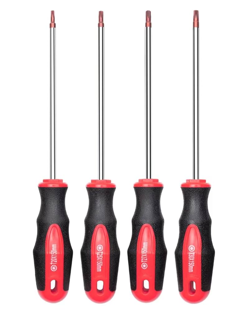 tsurota　4 ROTATION 4PCS Magnetic Tip Torx Screwdriver Set, 4 Torx Star