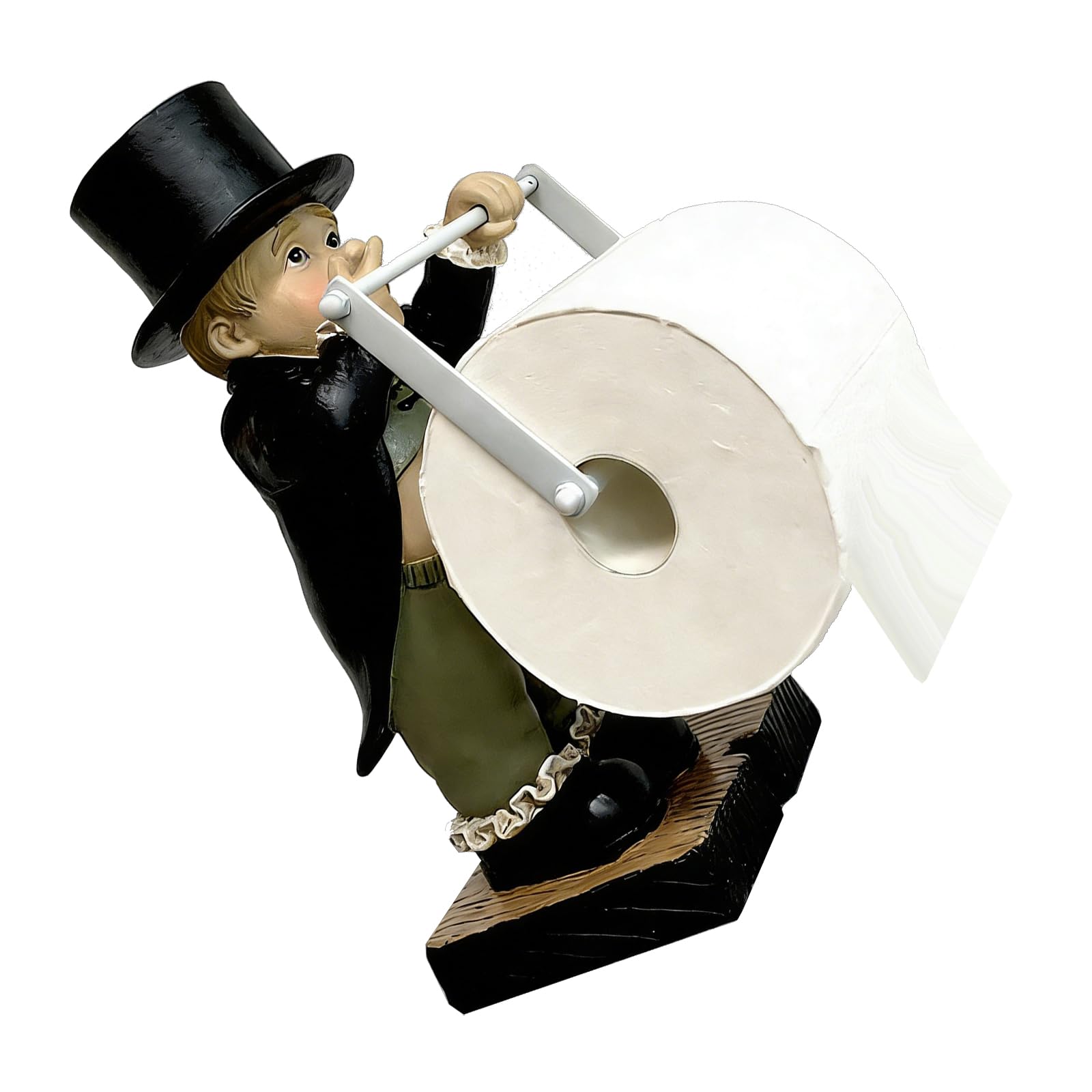 Fashionable Gentleman Themed Tissue Dispenser Premium Synthetic Resin Build and Strong European Fashion Decor