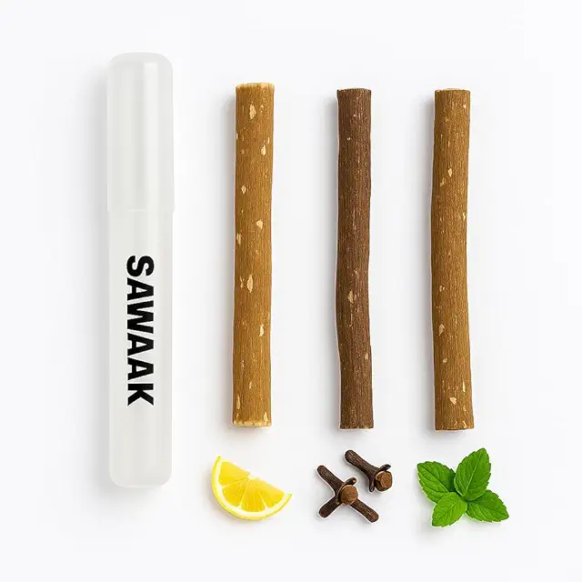Pack de 3 Siwak Naturels Aromatisés - Brosse à Dents Écologique Anti-Carie