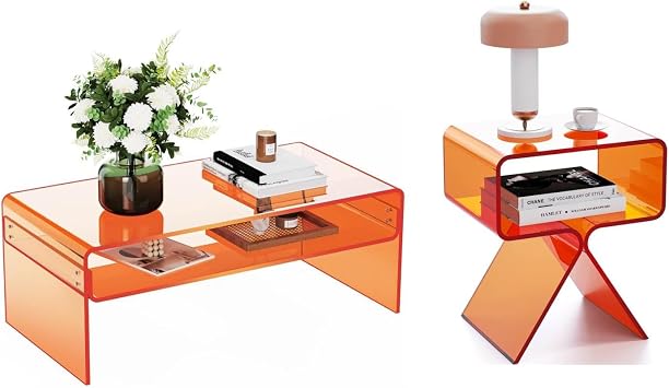Bundle Acrylic Coffee Table +Acrylic Side Table