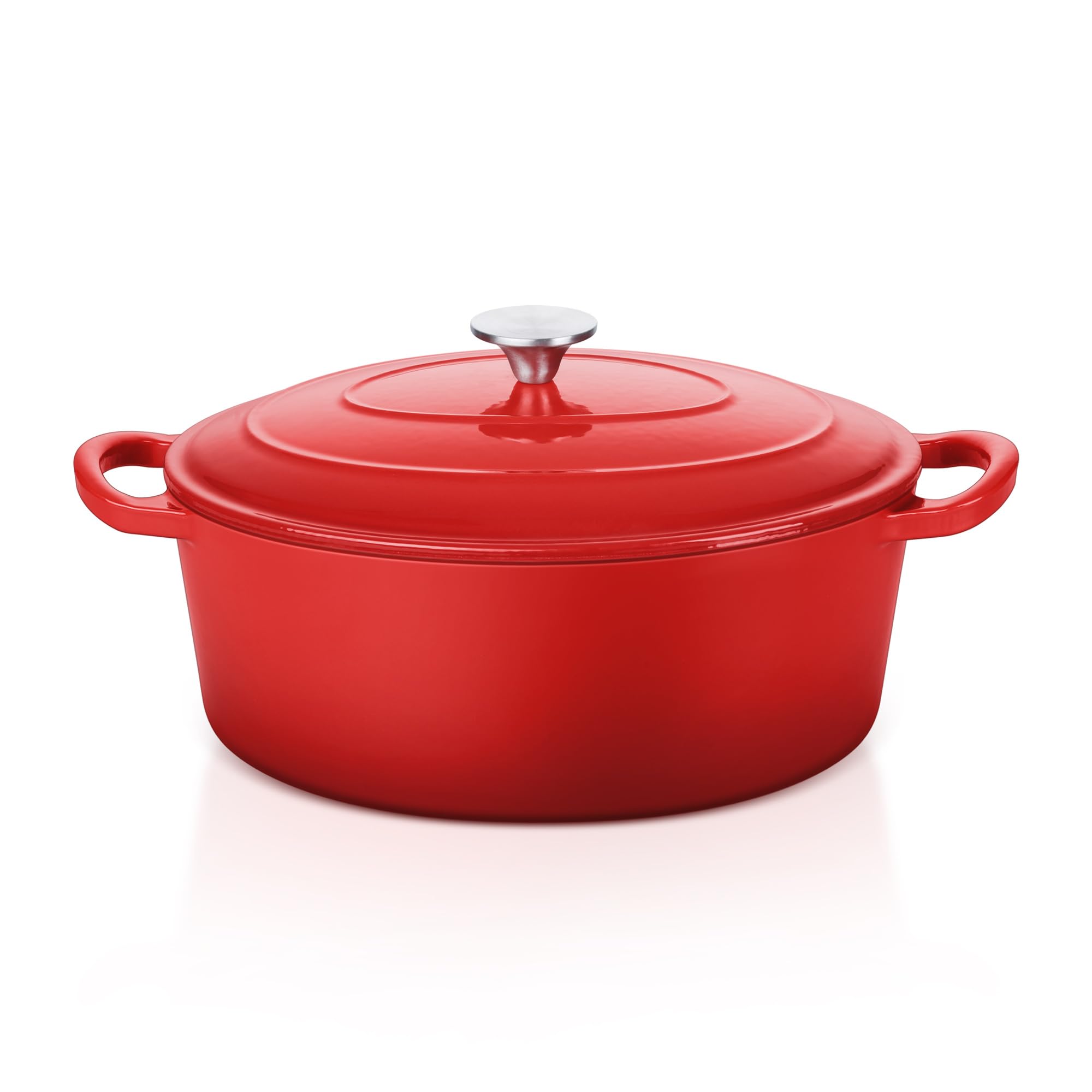 E-far 5 Qt Oval Red Dutch Oven