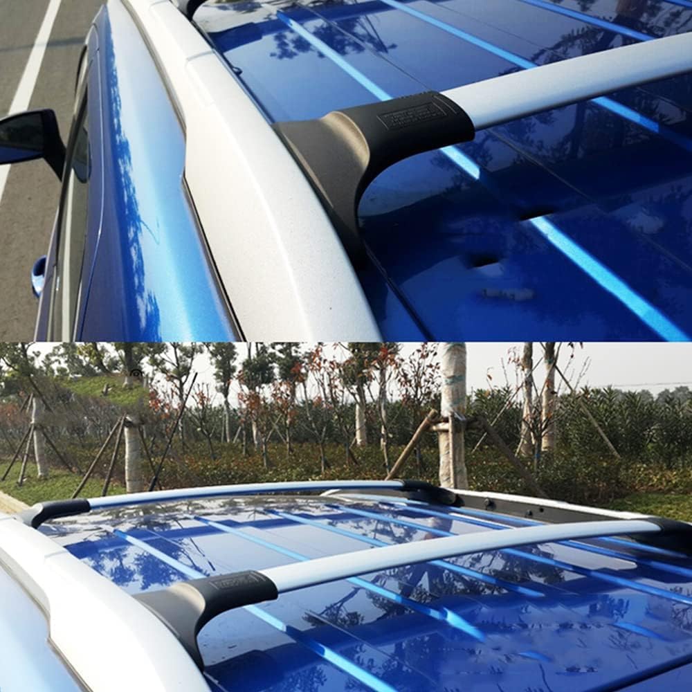 Auto Barre Portatutto per Ford Ecosport 2013 2014 2015 2016 2018 2019 2017 2020, Trasversali Tetto Alluminio Portapacchi, Coppia Barre Dedicate antifurto Nere Accessori 2 Pezzi