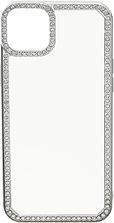 جراب حماية خلفي من البلاستيك بتصميم مطبوع ومضاد للصدمات مصمم بحافة مرتفعة لحماية عدسة الكاميرا لموبايل ايفون 14 برو ماكس من بوتر، لون فضي شفاف