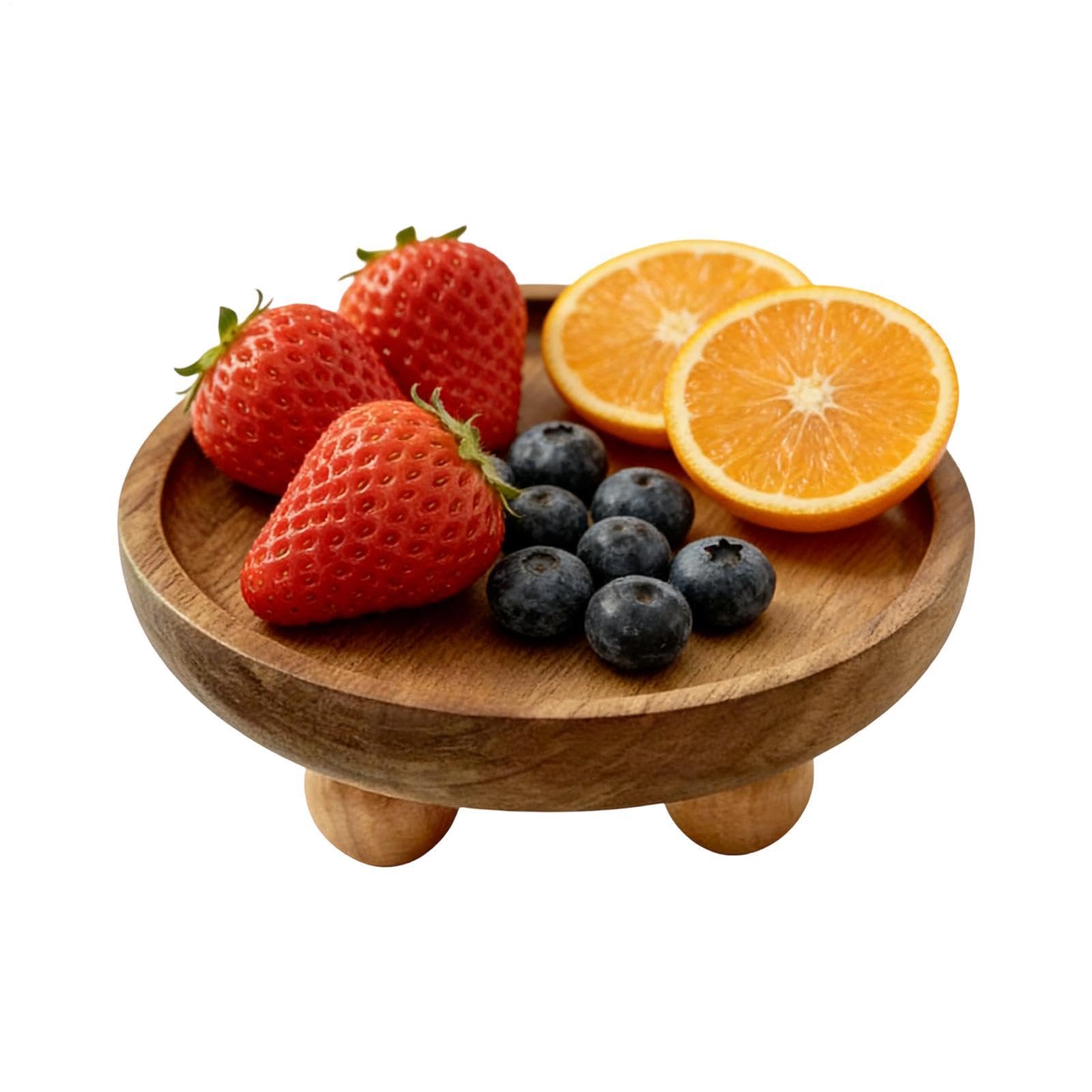 Bandeja de madera decorativa para organizar velas y jabón en encimeras de cocina y baño