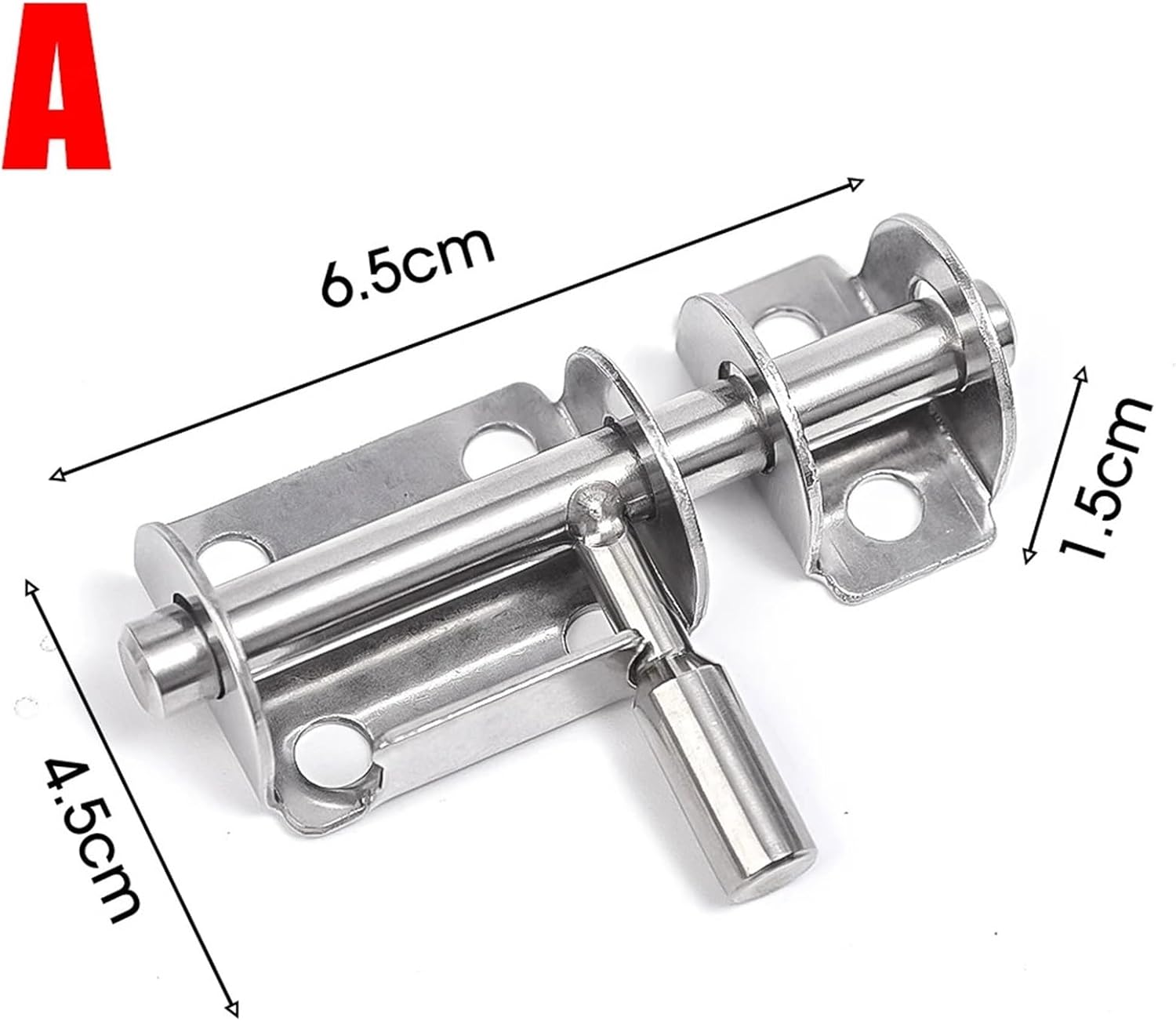 Gate Latch 40pcs Stainless Steel Door Security Lock Buckle Anti-Theft Door Latch Solid Sliding Bolt Hasp Safety Toilet Wooden Door Lock for Secure Yard and Garden(A)