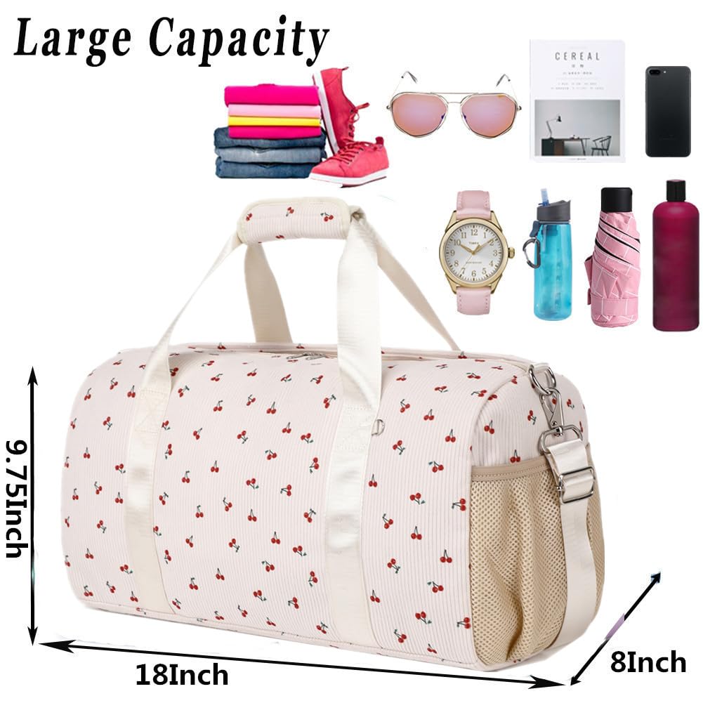 Sacs de Sport pour Enfant Sac Polochon Fille Sac Gym Voyage Weekend Piscine Danse Ballet Polochon