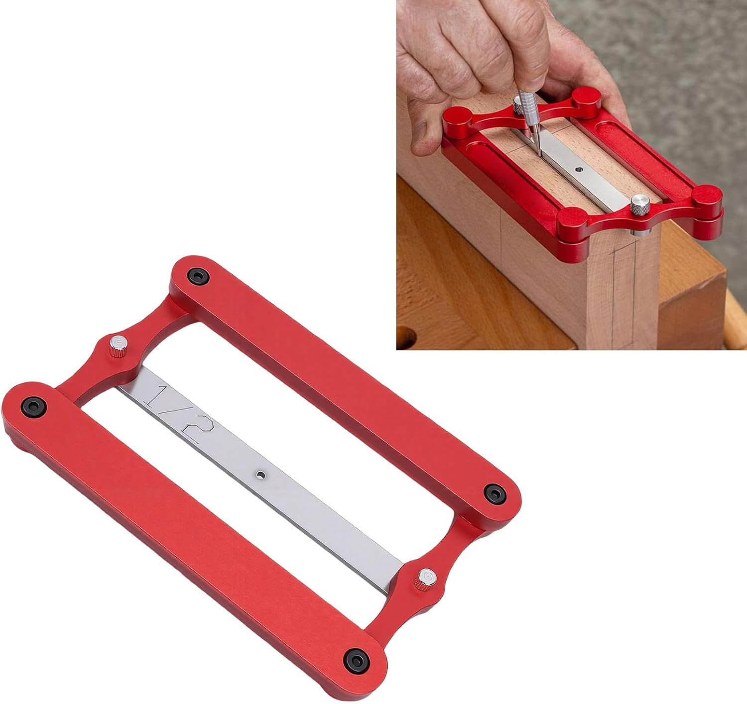 Center Gauge Tool Woodworking Center Finder Woodworking for Drilling Joinery Marking