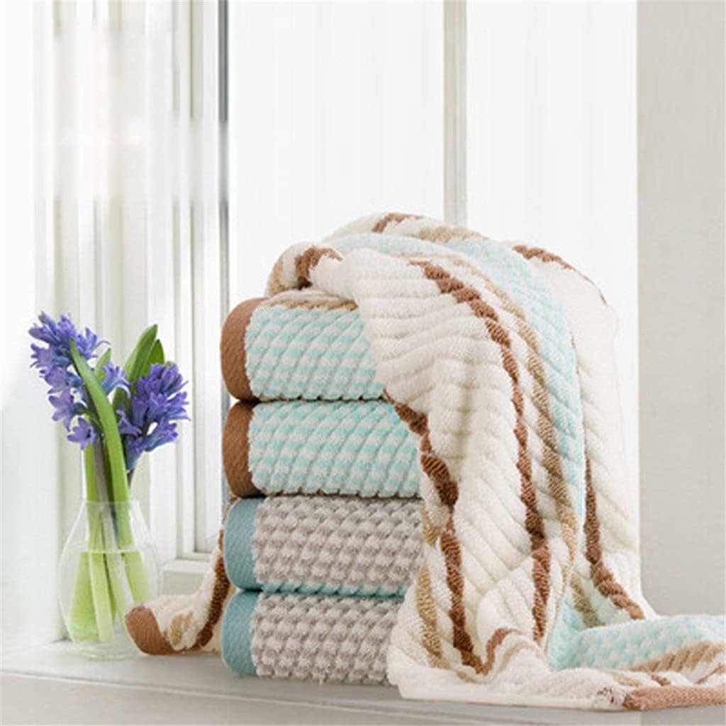 Color Strip Stripe Cotton Spa Face Towel for Kids Thick Soft Bath Home Beach Hand Not Fade Towel(D)