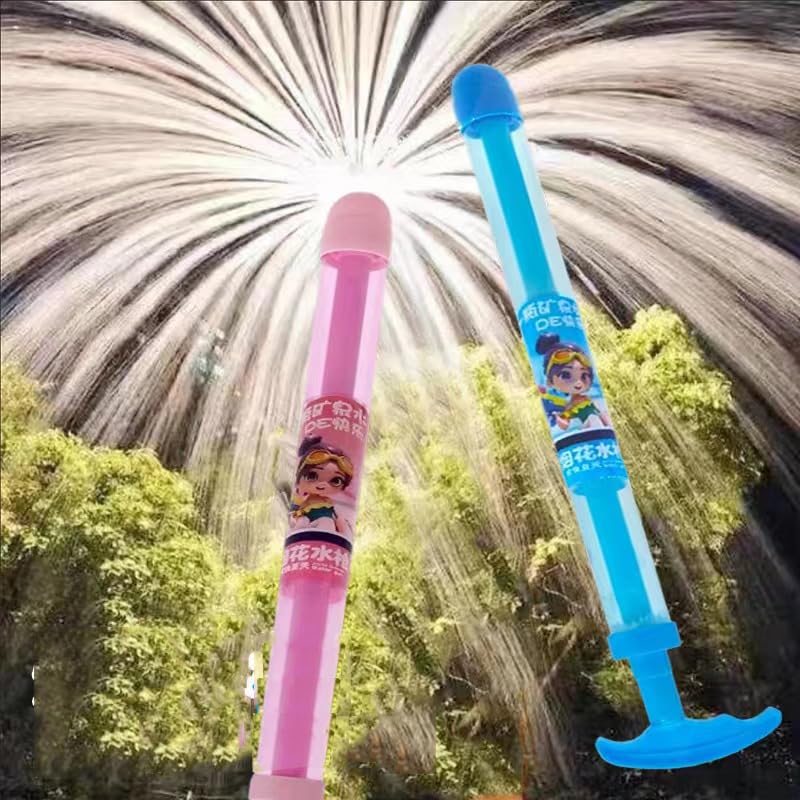 2PCS Firework Water Gun, Water Guns for Kids, Fireworks Style Water Spray Pistol, Pressure Pull-Out Water Guns, Water Squirter Summer Pool Beach Party Toys Gifts for Kids & Adults