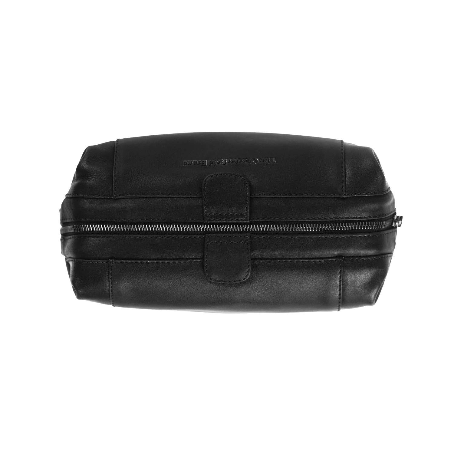 Chesterfield Brand La trousse de toilette Vince en cuir pour hommes et femmes | Trousse de voyage, de rasage, de cosmétiques, d'articles de toilette de salle de bain, grand organisateur de maquillage,