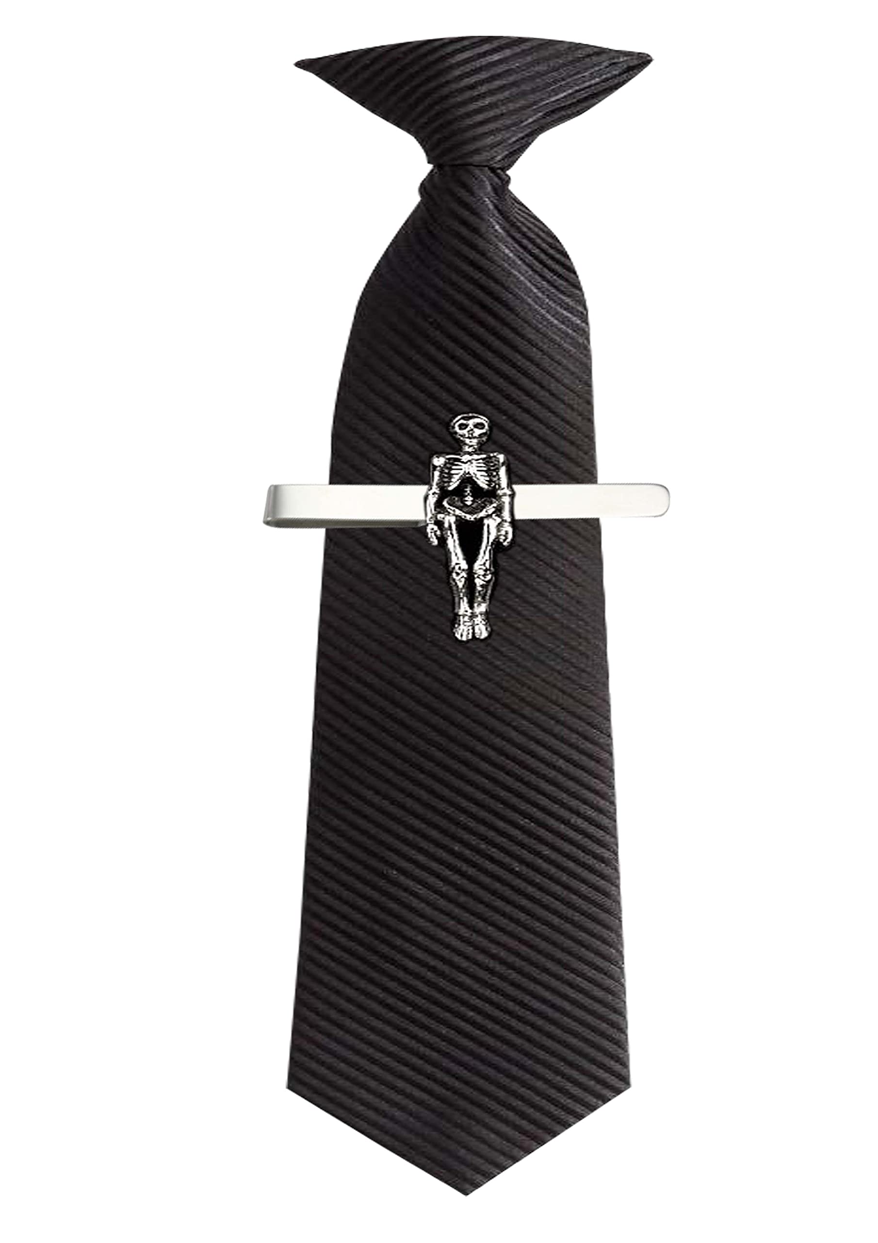 Hand Creations ww7 Pirate Skeleton Made from Fine English Modern Pewter on a Tie Clip (Slide)