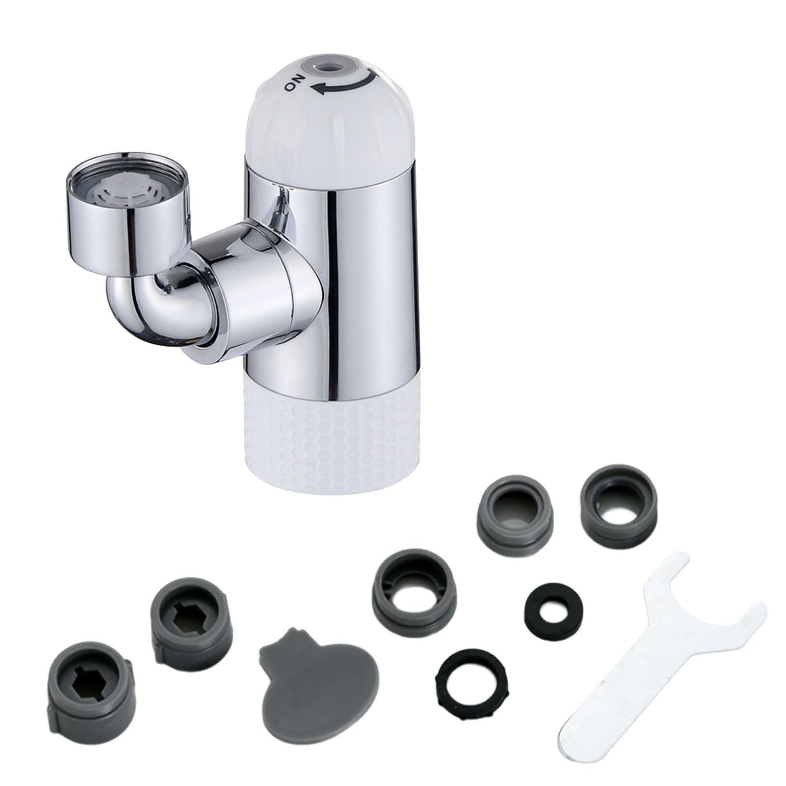 Msioytog 1 Pack Multifuntional Rotating Faucet Aerator Rotating Faucet Extender Bathroom Adapter Attachment Metal Texture Foam Sprayer