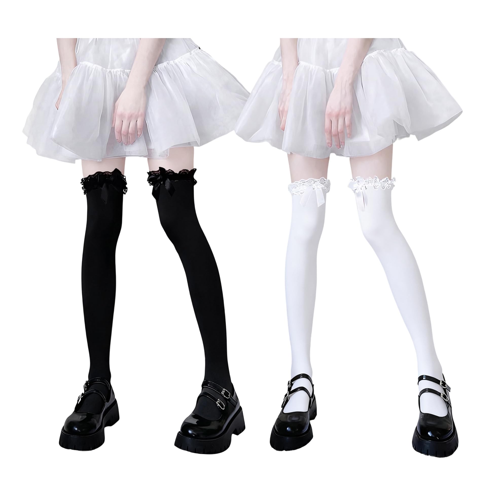 Amazon.co.jp: [SHUCLASS] レディース オーバーニーソックス かわいい