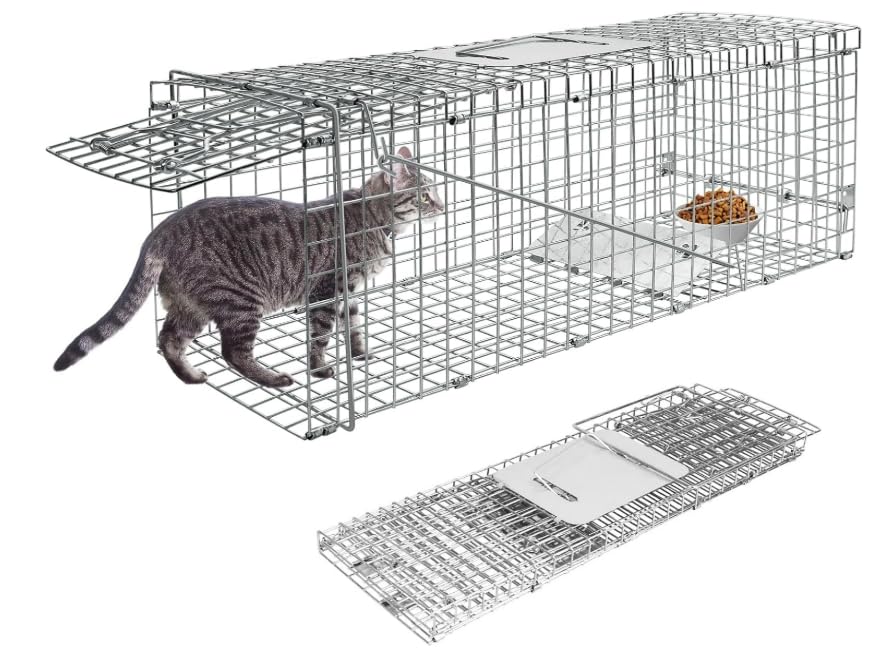Amazon | J&C S 箱罠 はこわな 66x23x26 猫 踏板式 箱わな 捕獲機 