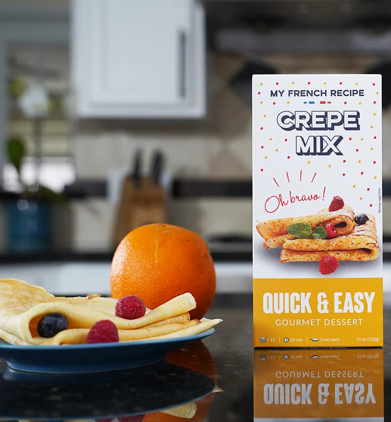Miniatura 6 de My French Recipe Mezcla de crepes - Mezclas de horneado rápidas y fáciles - Para hacer mezcla de crepes estilo francés - Comida francesa tradicional