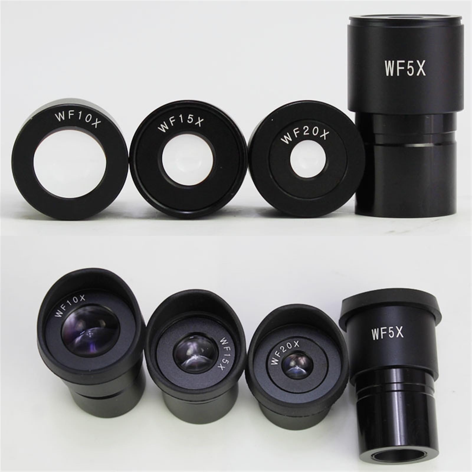 2 pz/Set Stereo Microscopio Oculari WF5X WF10X WF15X WF20X Lente del Microscopio con oculari Grandangolo Parti Accessori Oculare(WF20X)