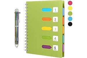 Effortless Organization: Kesoto 5-Subject Tabbed Spiral Notebook