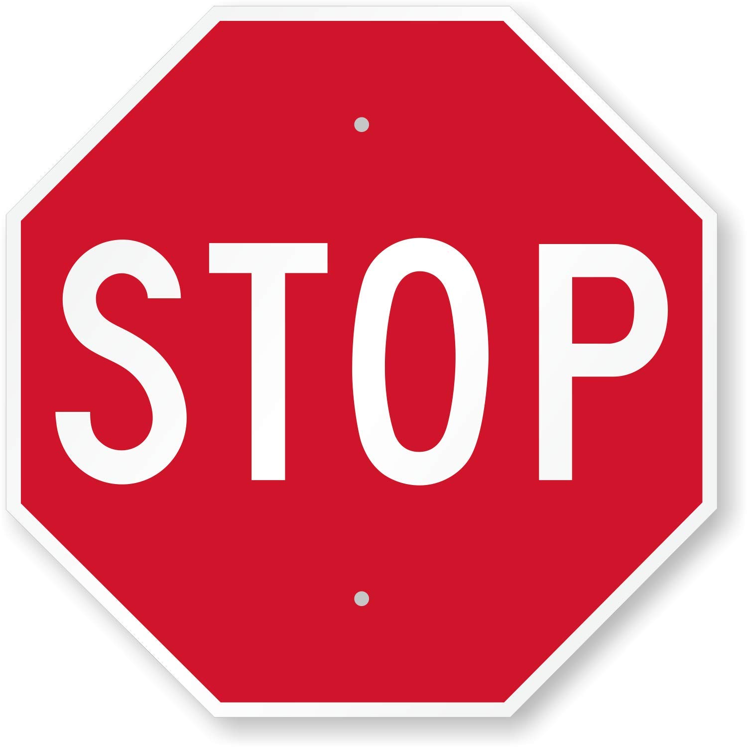 Photo 1 of SmartSign “STOP” MUTCD Sign | 18" 3M High Intensity Grade Reflective Aluminum,White on Red,X-R1-1-HI-STOP-18-M1