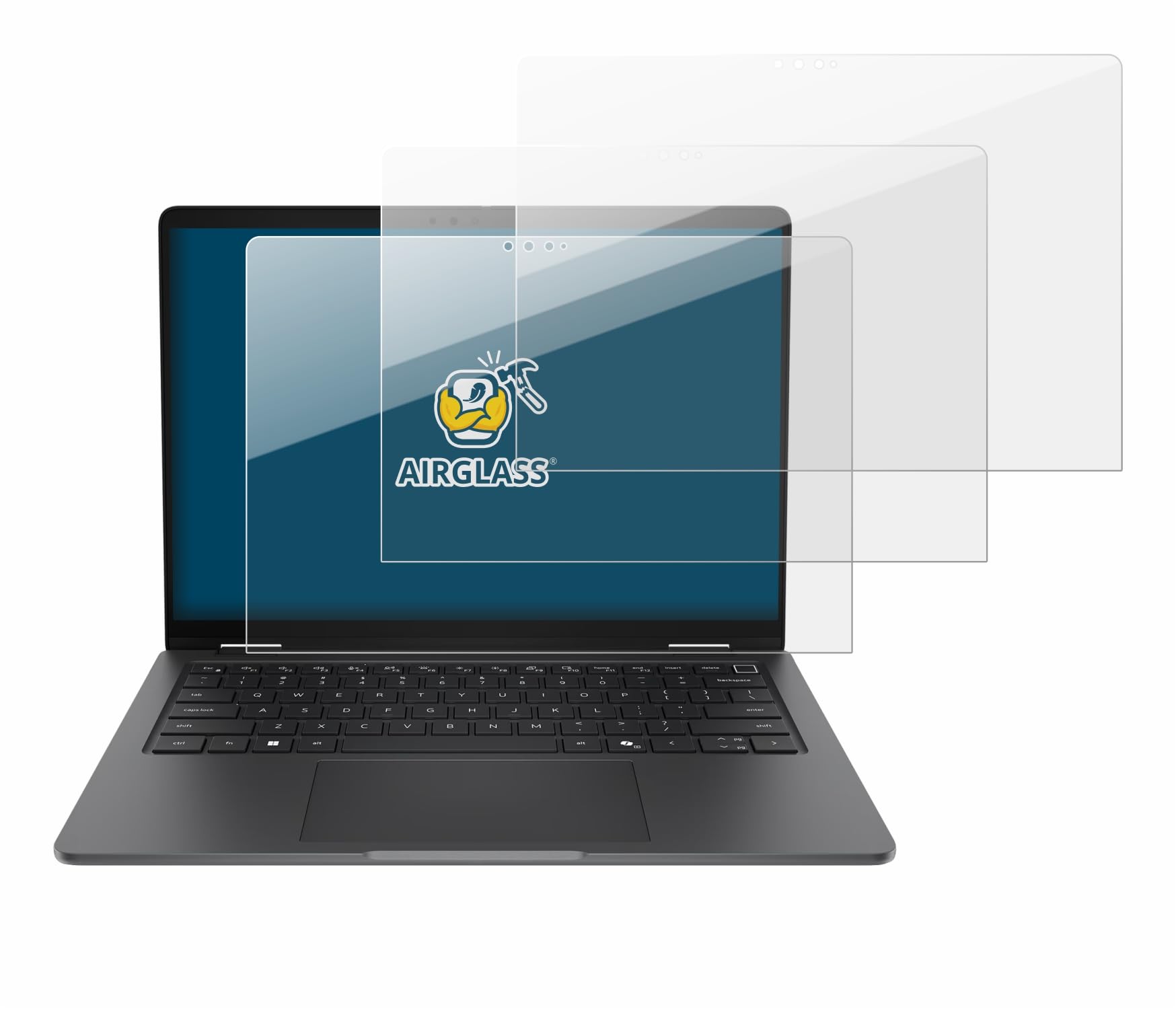 BROTECT Protector Pantalla Cristal para Dell Pro 7 Series 13 2-in-1 P703260 Protector Vidrio (3 Unidades) - [Dureza 9H, Anti-Arañazos]