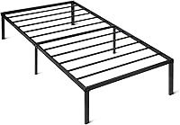 Vista 17 de Yaxa Basics - Marco de cama con almacenamiento, plataforma plegable de metal, acero resistente, no necesita un somier, 18 pulgadas de alto