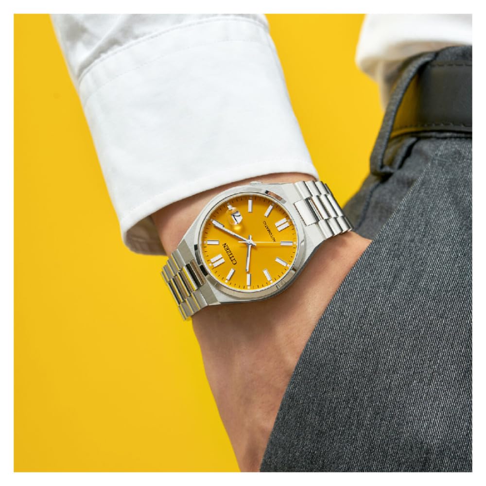 Citizen - Reloj para Hombre, analógico, automático, con Correa de Acero Inoxidable Tsuyosa