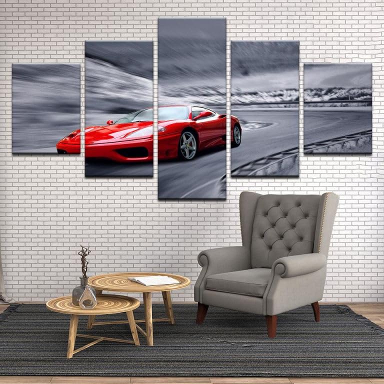 5 Stück Ferrar Bilder Gemälde Modern Home Decor Leinwand Poster W...