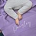 Personalized Baby Blanket - Embroidered Name, Made In the USA! 100% Organic Cotton, Knitted Baby Blanket, Customized with Name, Boys and Girls, Bassinet and Crib, Gift for Baby, Newborn, Toddler, Kids
