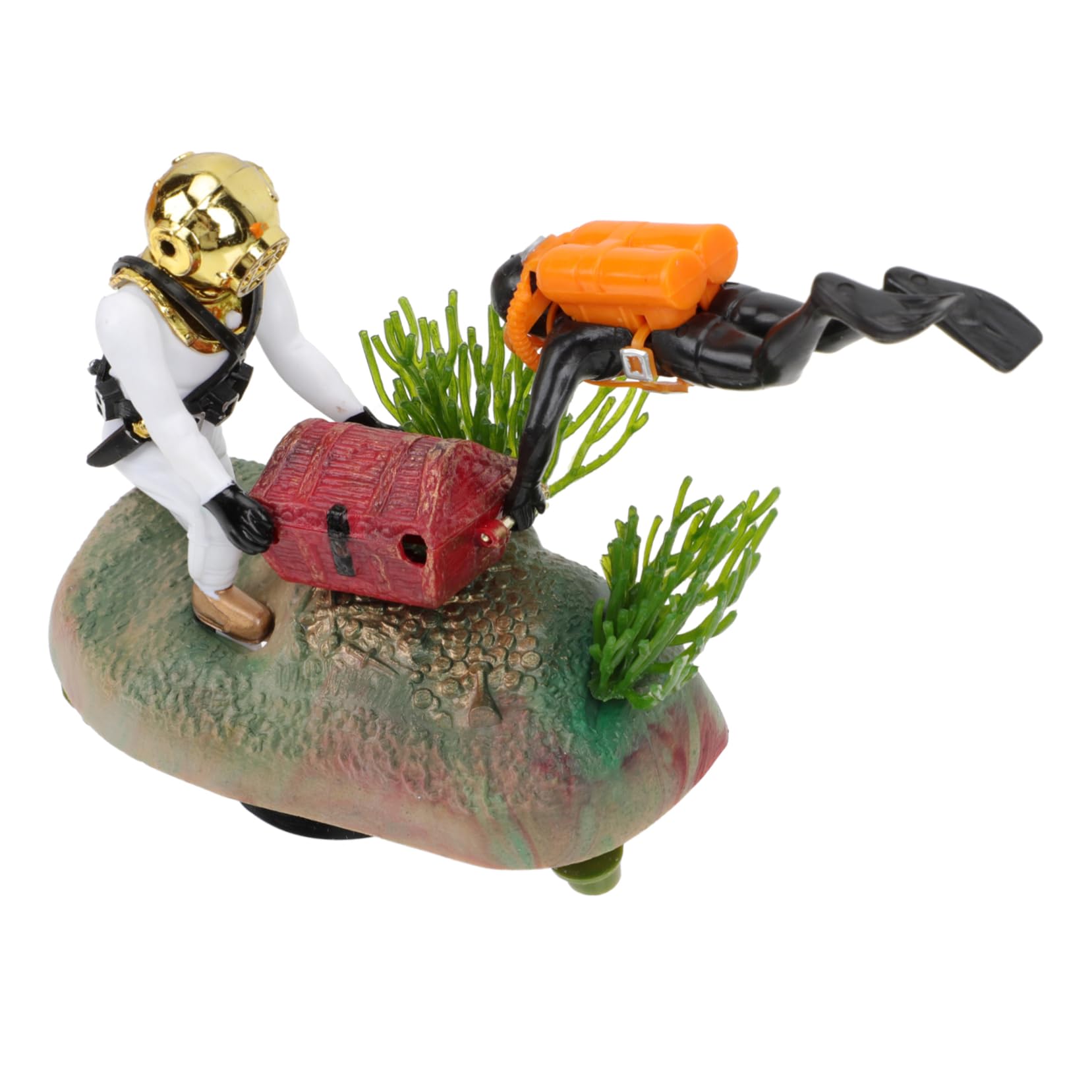 POPETPOP Pecera Neumático Decoración Animal Decoración Decorativas Para Pared Acrílico Pecera Submarino Cofre Del Buzo Acuario Decoración Acuario Buzo Ornamento Plástico