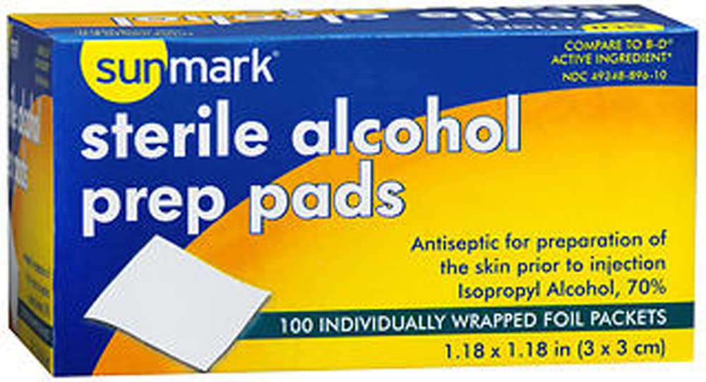 Sunmark Sunmark Sterile Alcohol Prep Pads, 100 each