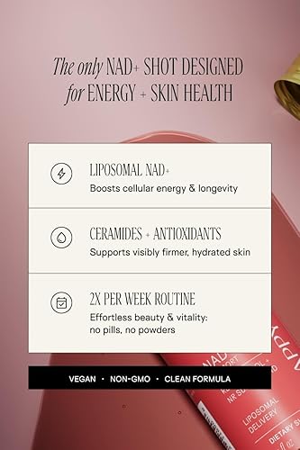 Miniatura 8 de Happy Aging Suplemento líquido de resveratrol NAD+, alternativa a NMN, ribósido liposomal de nicotinamida y antioxidantes para apoyo energético,