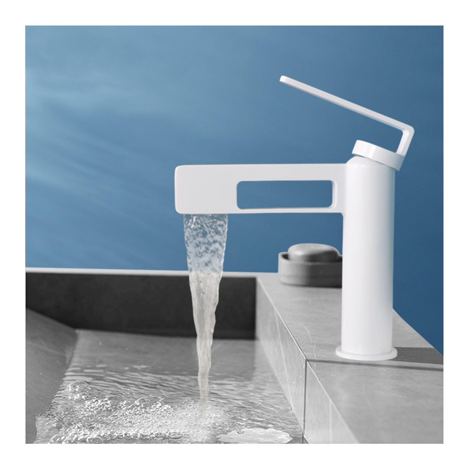 Robinet lavabo moderne effet cascade pour vasque de salle de bain