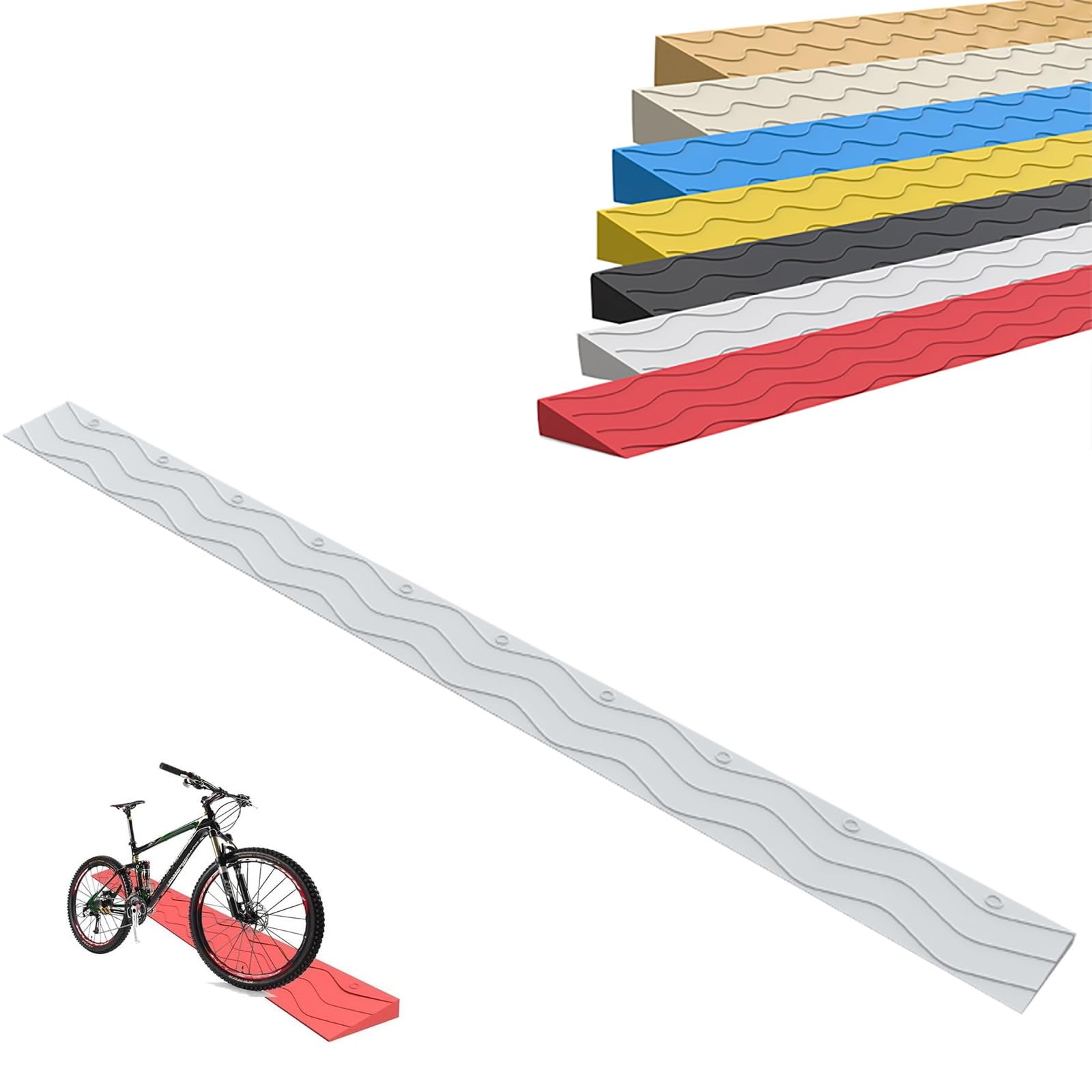 Rampa di Soglia Portatile E Ritagliabile (dislivello 1-5,5 Cm) per Sedie A Rotelle; Ideale per Ingressi, Porte, Bagni, Garage E Supermercati (Uso Interno Ed Esterno). Grå 100x10x4cm