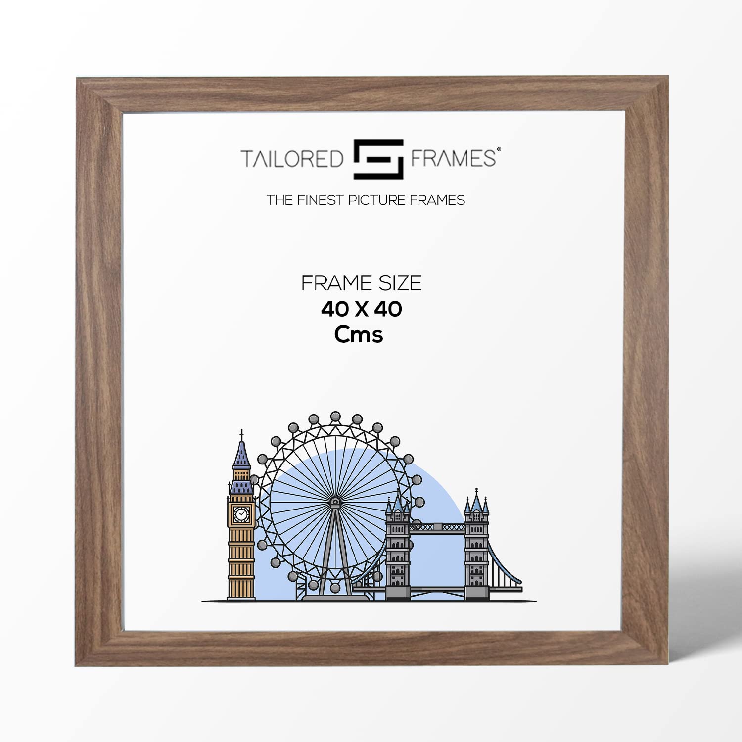 Tailored Frames Seattle Walnut Square Design 40 x 40cm Single Picture ...