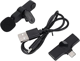 Microfone De Lapela De Lapela Sem Fio, Microfones Sem Fio Com Cancelamento De Ruído Microfone Sem Fio Mini Microfone Para Entrevista Vlog Podcast Microfone De Gravação Condensador